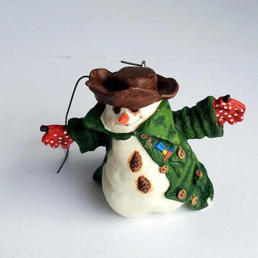 Hallmark Keepsake Snowman Trio Vintage Ornaments 2001 Karon 03 Burrton Coldwell